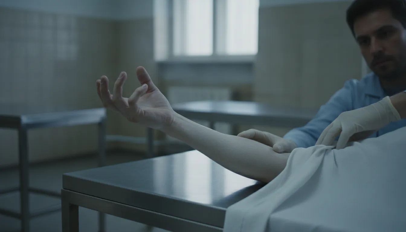 mortis 일러스트: The stiffness of a dead body.