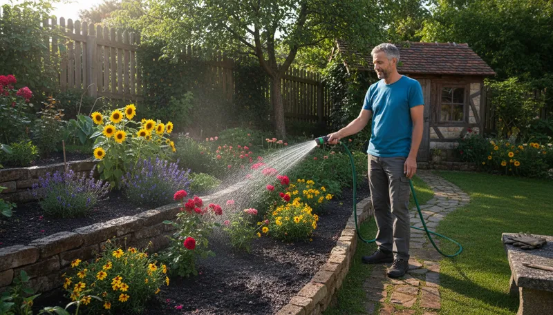 Illustration of hose: garden watering tool