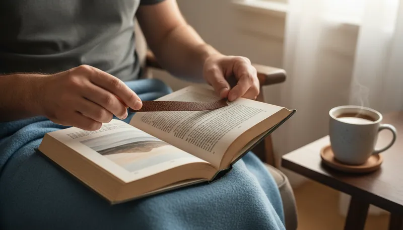 Illustration of bookmark: An item used to mark a page in a book.