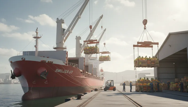 Illustration of cargo: Goods carried on a ship or vehicle.