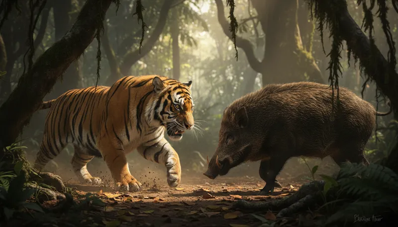 Illustration of tiger: a fierce or aggressive person