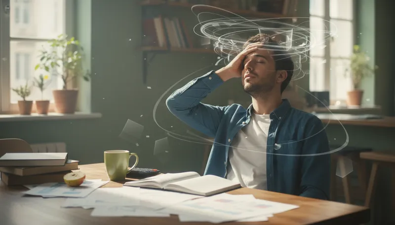 Illustration of make someone's head spin: to confuse or overwhelm someone.