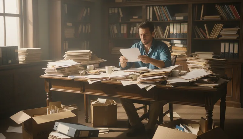 Illustration of paperwork: administrative tasks
