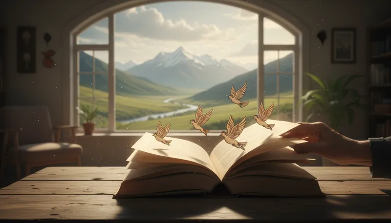 Illustration of allegory: A story with a hidden meaning or lesson.
