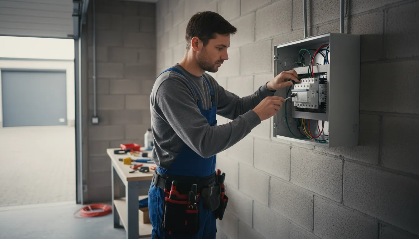 RCDのイラスト：a safety switch that stops electric shocks