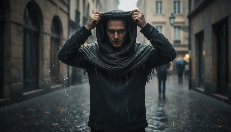 Illustration of cowl: A hood or covering for the head.