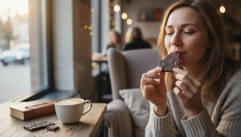 Illustration of savor: To enjoy something completely.