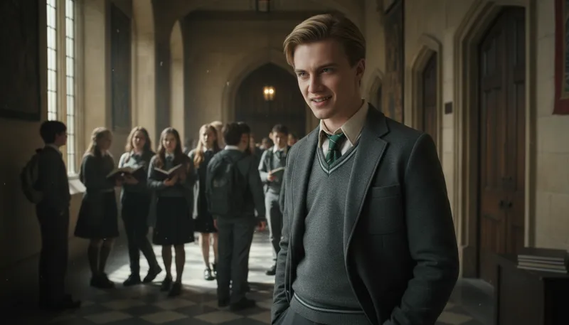 Illustration of malfoy: A surname from a popular book series.
