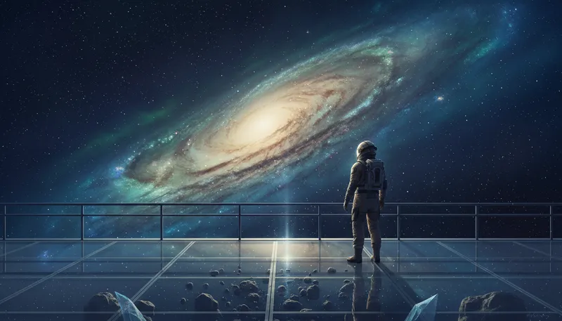 Illustration of galactic: of vast or immense scale