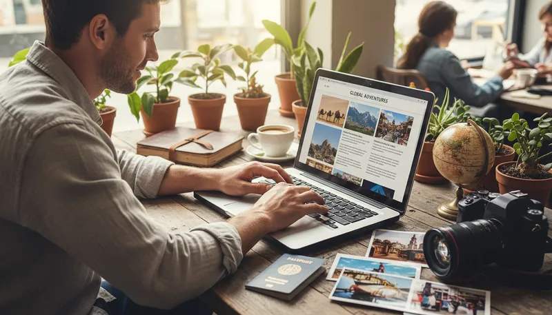 Illustration of weblog: a personal online journal or website