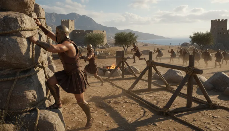 Illustration of spartans: ancient Greek warriors known for discipline