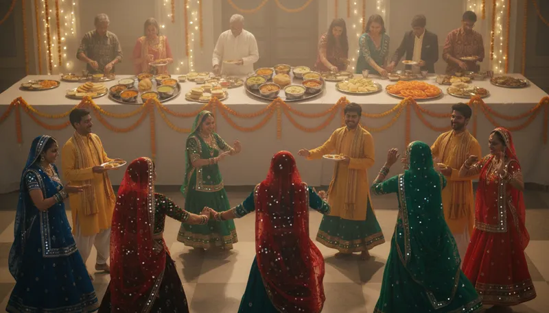 Illustration of gujarati: Relating to the Gujarati language or culture.