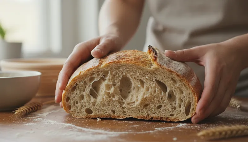 Illustration of gluten: A protein found in wheat and grains.