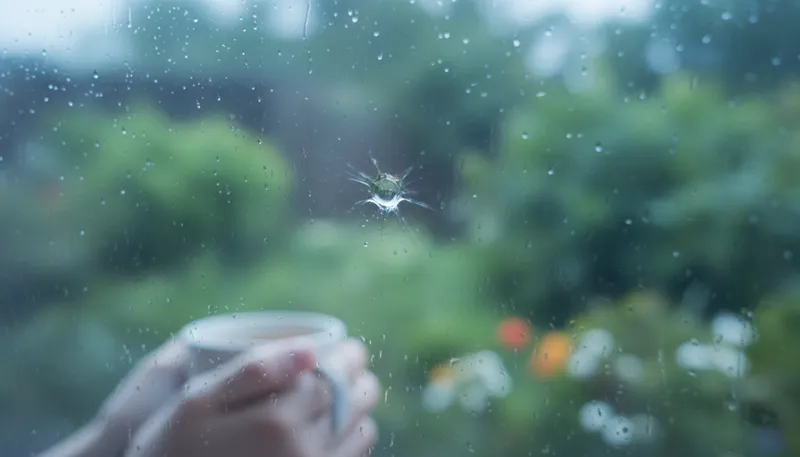Illustration of raindrop: A single drop of rain.