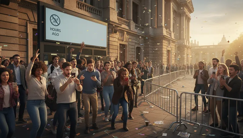Illustration of sellout: an event where all tickets are sold.