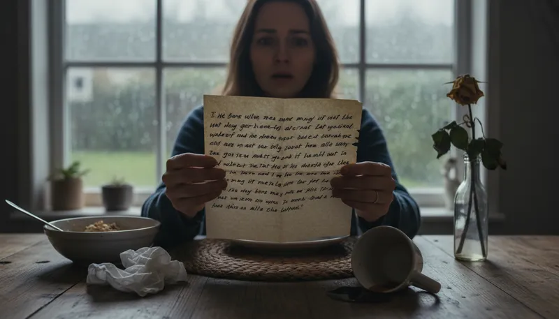 Illustration of poison-pen letter: a letter intended to harm someone.