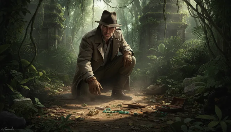 Illustration of hot on the trail: Close to discovering or finding something.