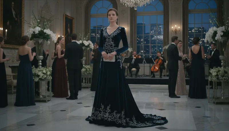 Illustration of elegance: Graceful and stylish appearance or manner.