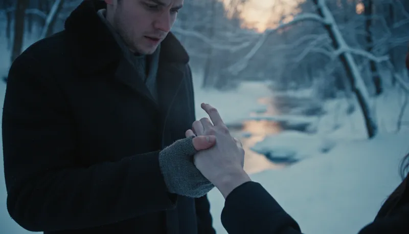 Illustration of cold hand: A hand that feels unusually cool or chilly.