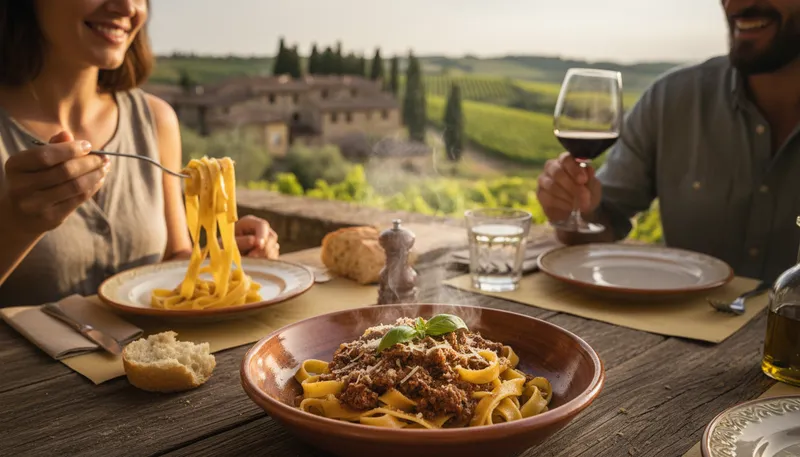 Illustration of tuscan: related to the Tuscany region in Italy.