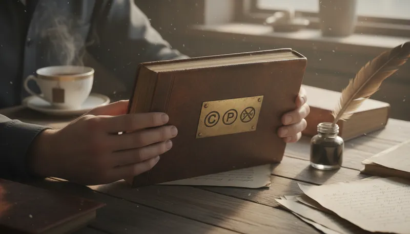 Illustration of all rights reserved: ownership of content is protected
