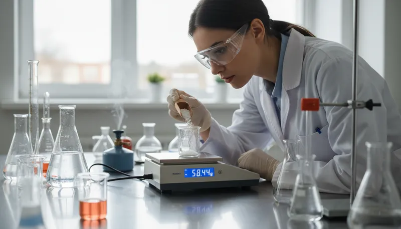 Illustration of mol: A unit used in chemistry for amount of substance.