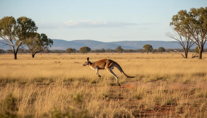 Illustration of kangaroo: A large marsupial from Australia.