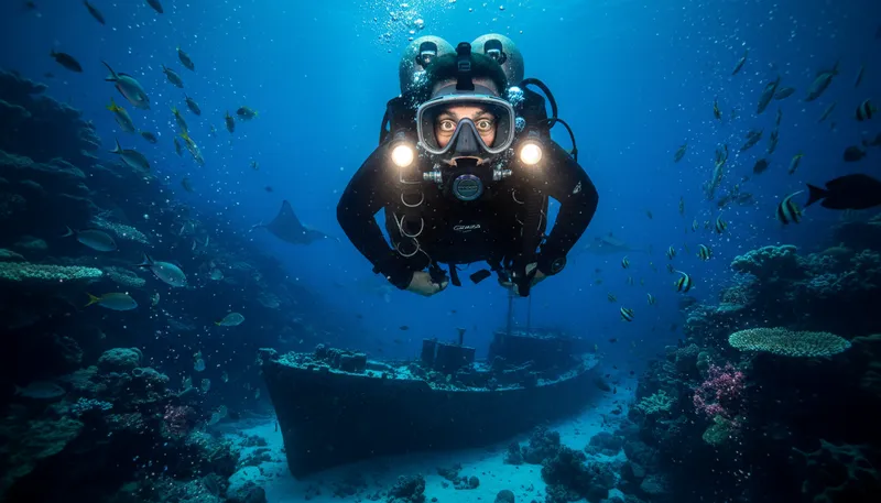 Illustration of depth: Distance from top to bottom of something.