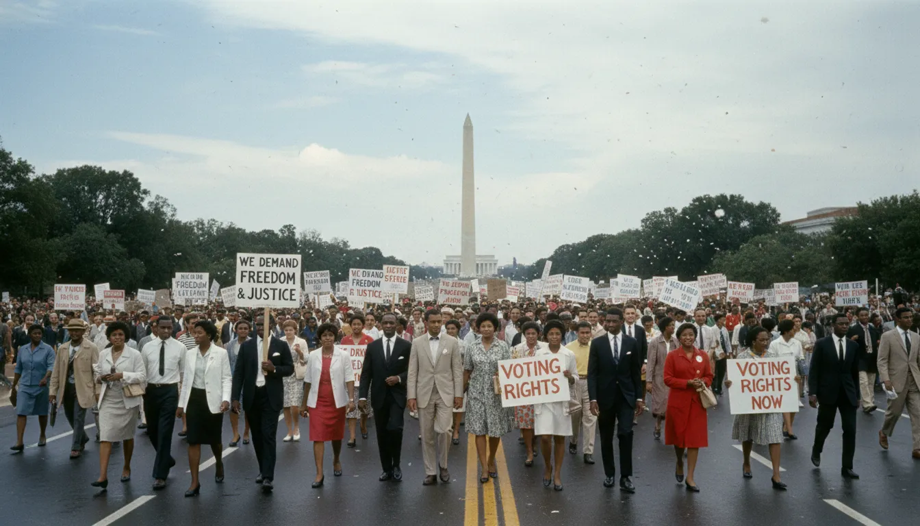 Illustration of civil rights: The rights every citizen should have to equal and fair treatment.