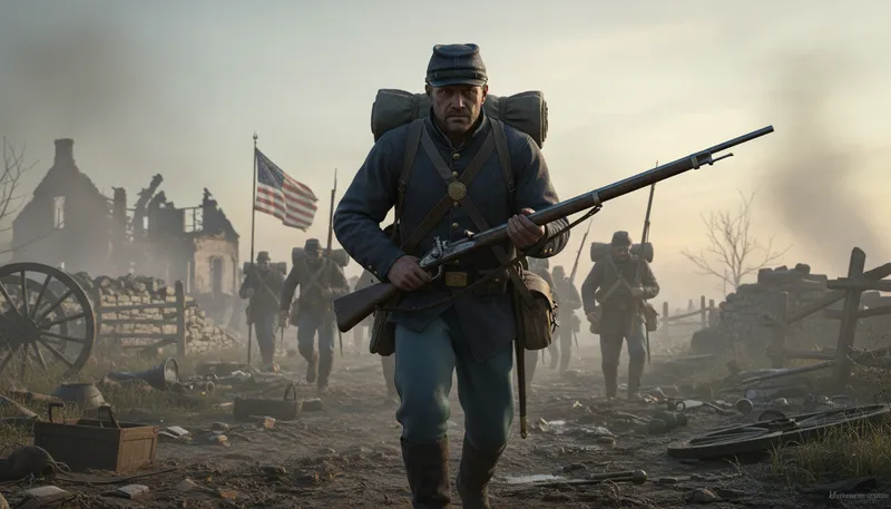 Illustration of yankee: Union soldier in the Civil War