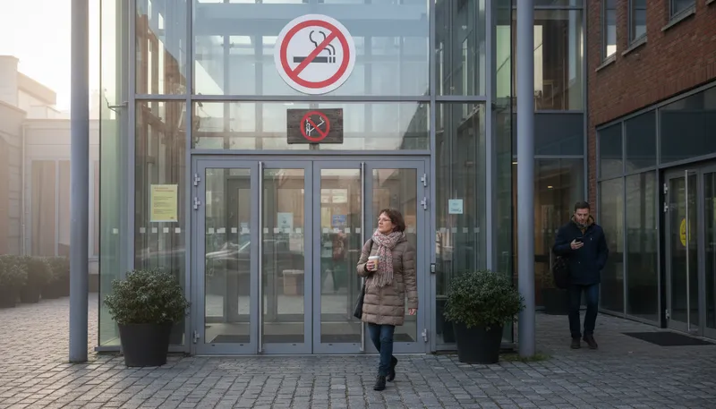 Illustration of no smoking: Prohibition of smoking in an area.
