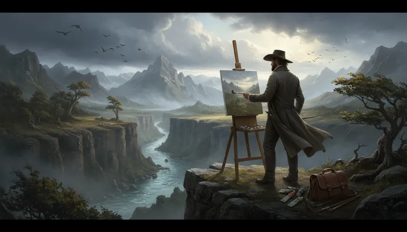 Illustration of romanticism: An artistic movement emphasizing emotion and nature.