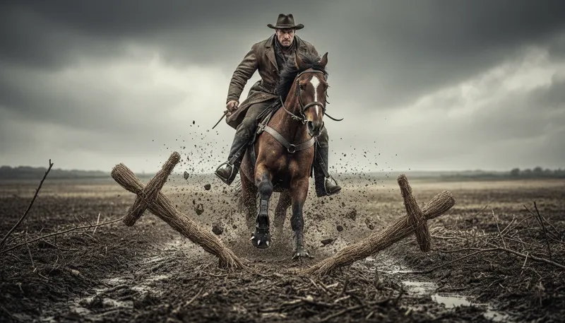 Illustration of ride roughshod over: treat someone harshly or disrespectfully