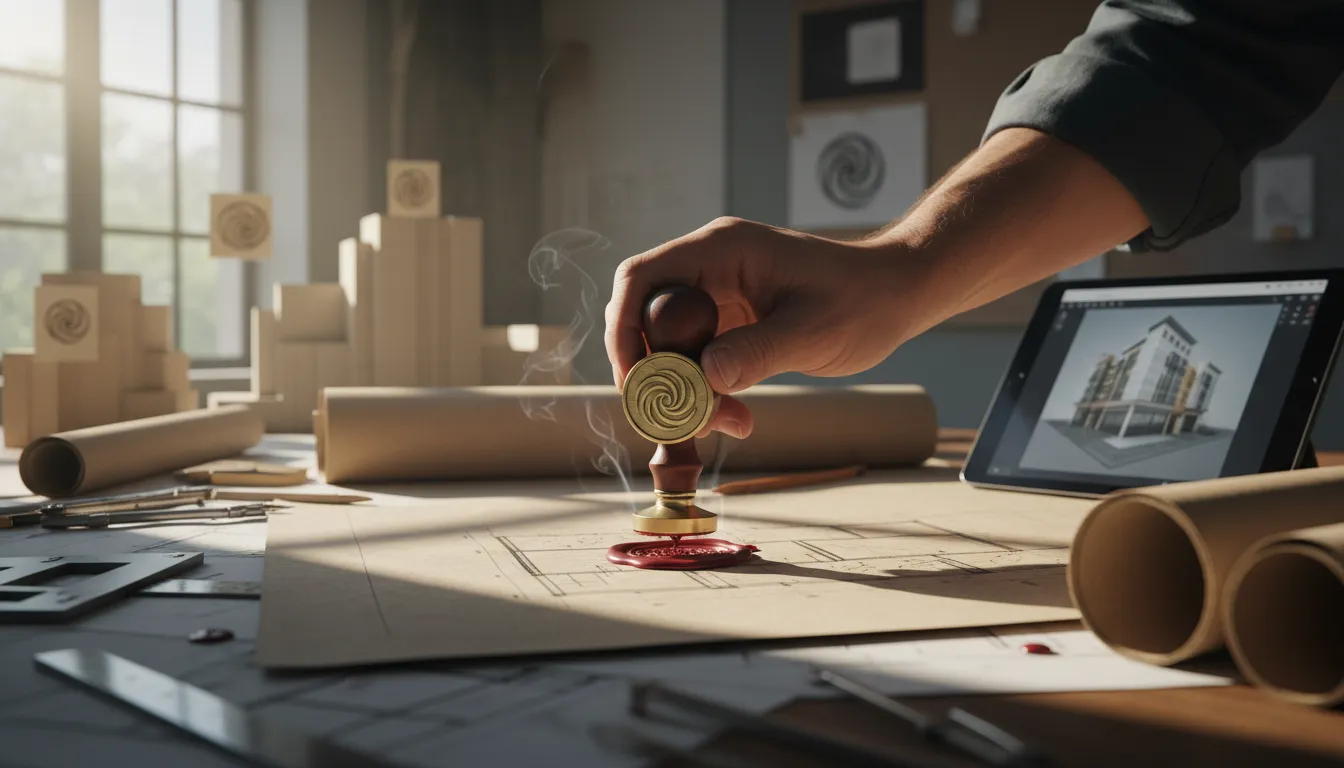 Ilustrasi put one's stamp: to mark something with personal style or influence
