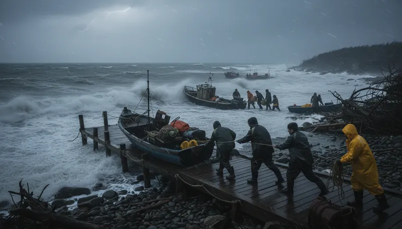 Illustration of dunkirk spirit: Determination in difficult situations.