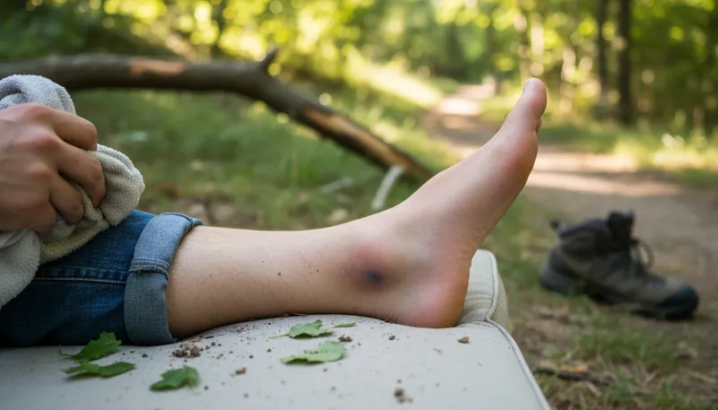 Illustration of inflammation: Swelling in a part of the body.