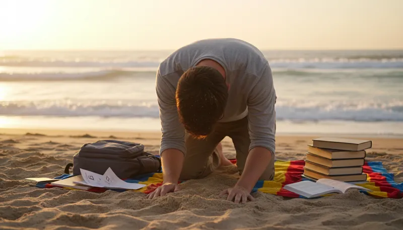 Illustration of put one's head in the sand: To ignore problems or unpleasant realities.