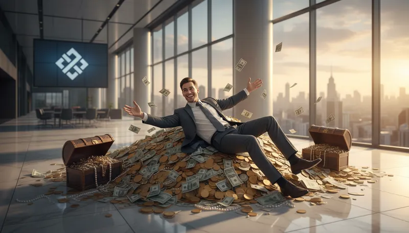 Illustration of roll in wealth: to have a lot of money