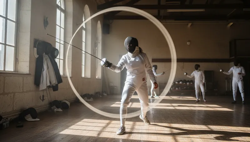 Illustration of rapier: A thin, sharp sword for fencing.