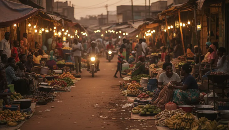 Illustration of bamako: The capital city of Mali in West Africa.