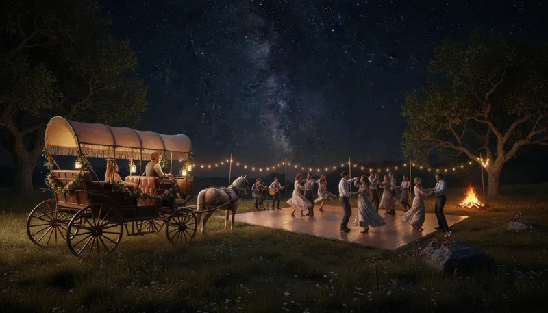 Illustration of surry: A light-hearted, lively, or spirited event.