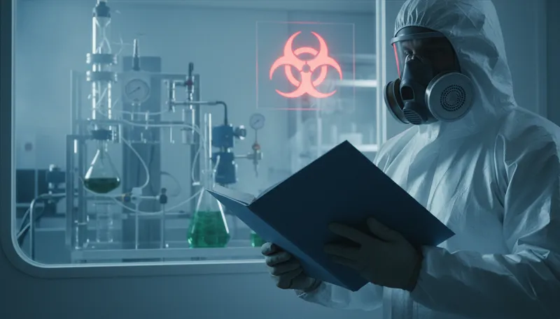 Illustration of vx: A type of synthetic chemical warfare agent.