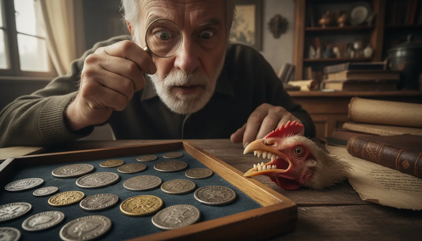 Ilustración de hen's teeth: una rareza