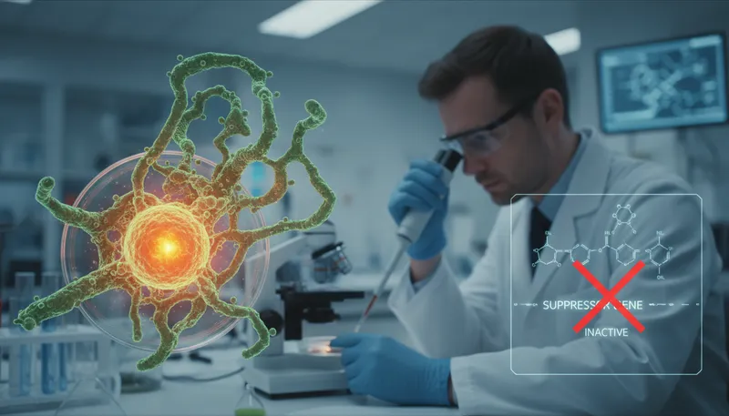 Illustration of suppressor: gene that suppresses tumor formation