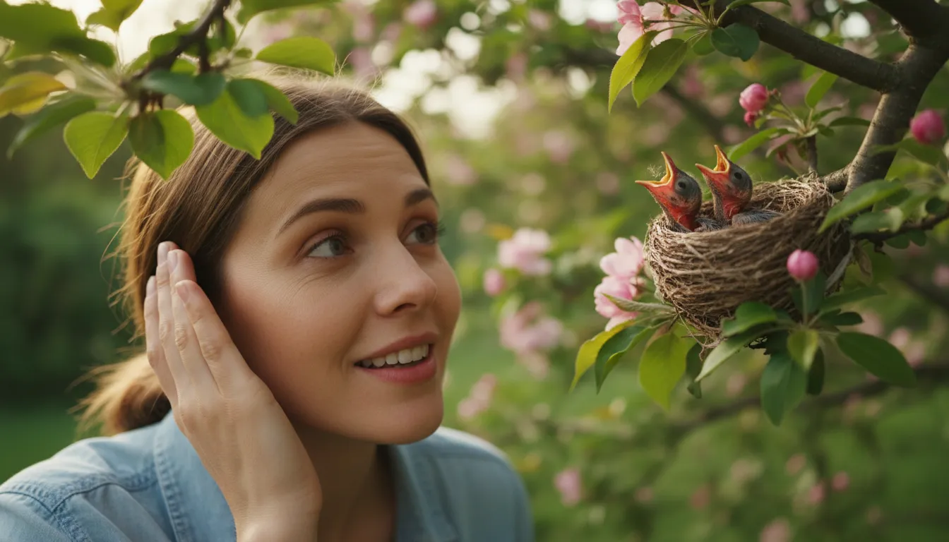 chirp 的插图：A short, sharp sound made by birds.