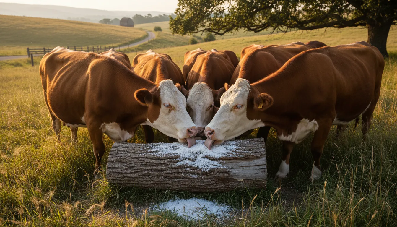 Illustration de lick log : A log where salt is placed for animals.