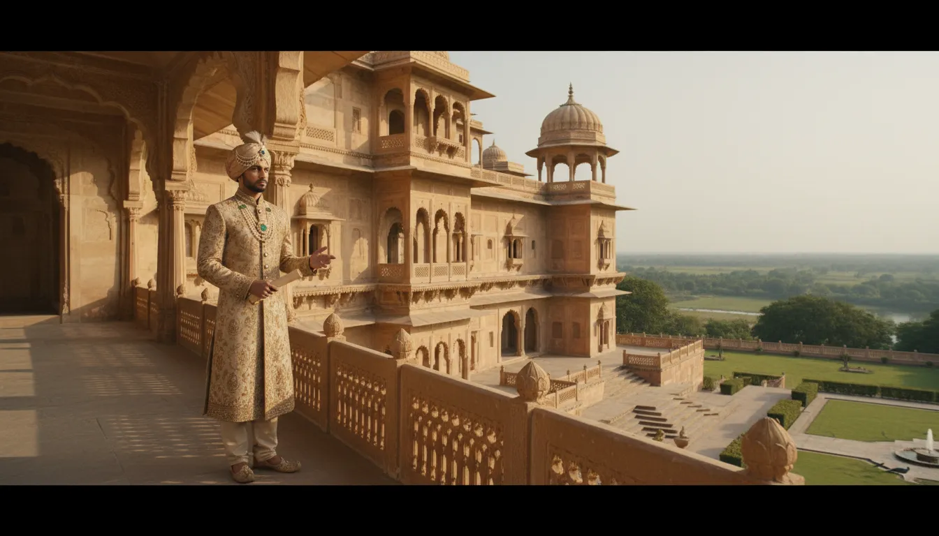 nawab का चित्र: A Muslim noble or ruler in India.