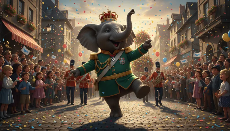 Illustration of babar: A character from children's literature.