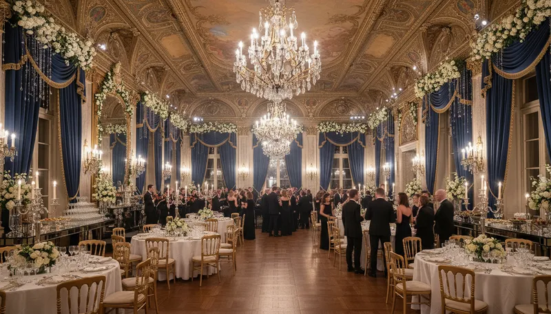 Illustration of chambre: A room, especially in a formal setting.