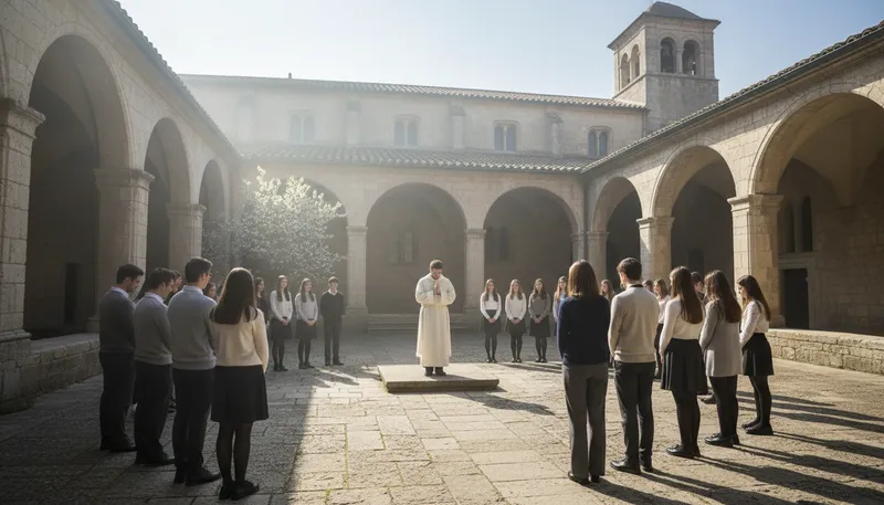 Illustration of seminary: A school for training religious leaders.